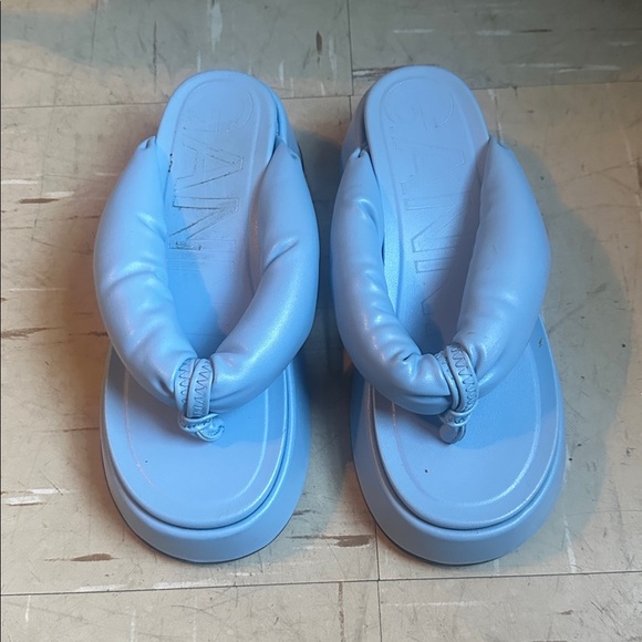 Ganni Blue Platform thong Sandals - Picture 3 of 5